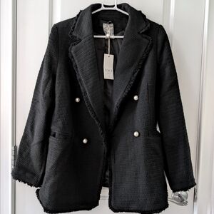 NWT Vici collection x fate tweed jacket women's MED
